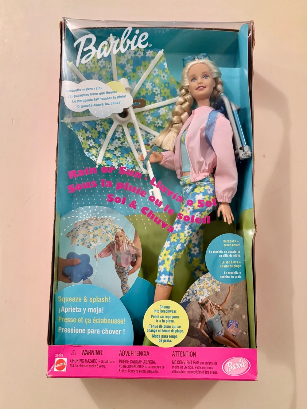 Barbie Rain or Sun Fashion Doll 2000 in box